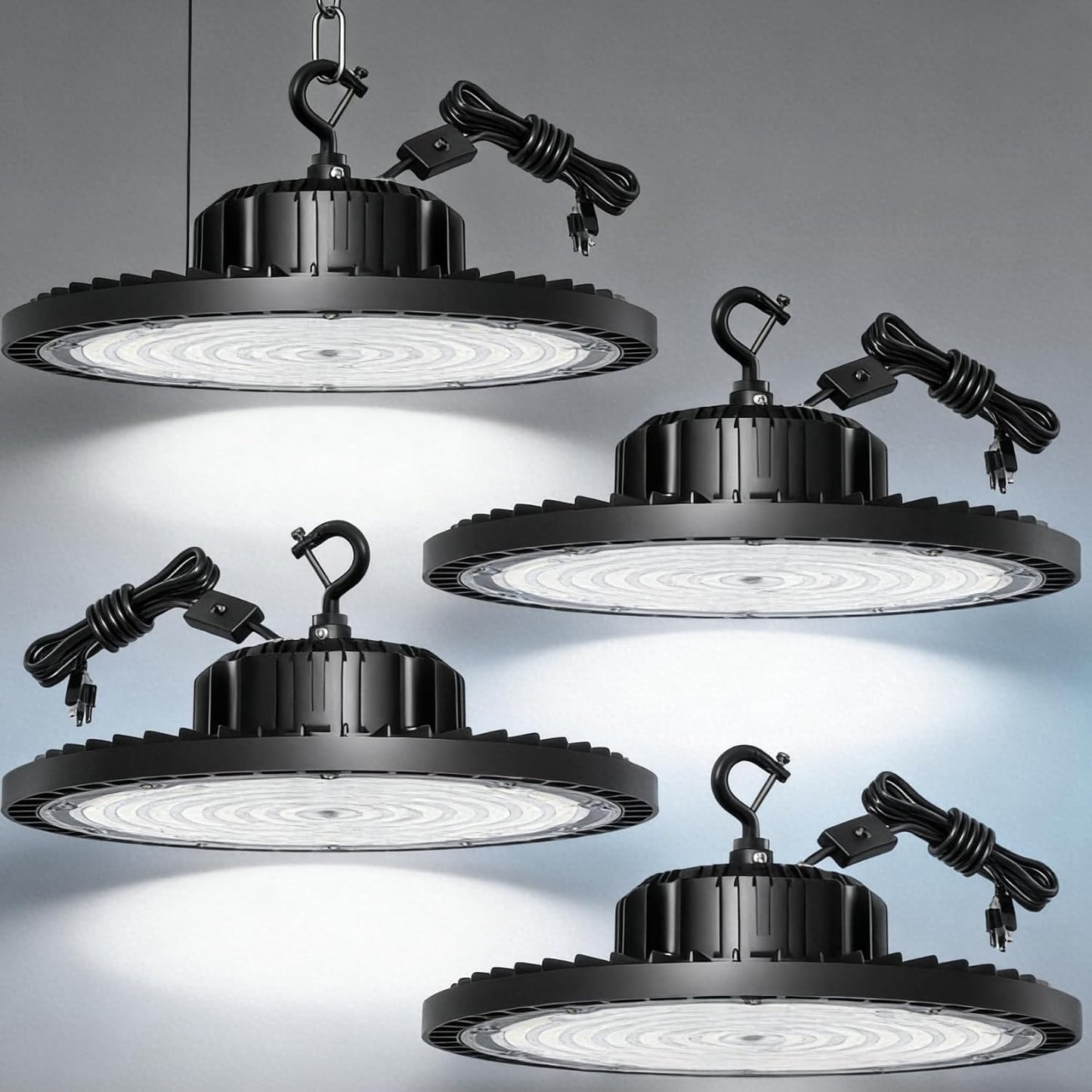 Luz LED alta bahía 320W 45000lm enchufable 6.6pulg