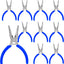 Set 10 Alicates Punta Aguja 5pulg Con Cortador Lateral