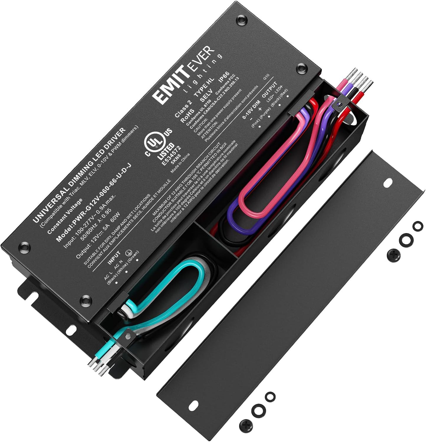 Controlador LED regulable 60W 12V Triac IP67 comp Lutron