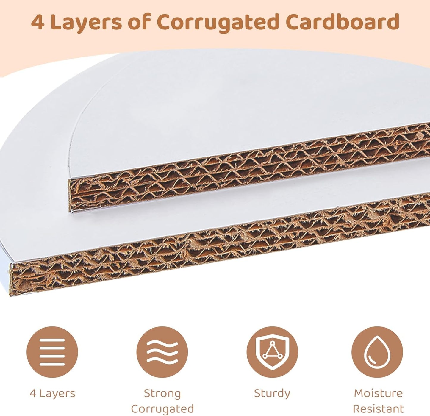 Caja para tartas con tabla y ventana blanca 10 pulgadas