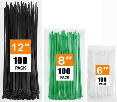 Pack 300 bridas nylon multiusos para gestionar cables