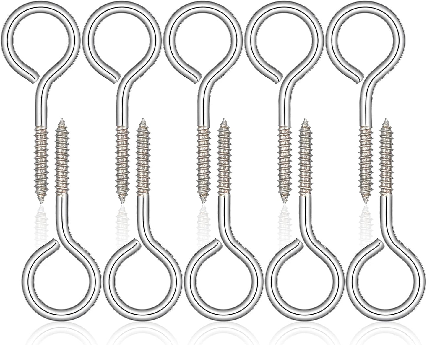 Tornillos acero inox M5 304 set 10 s de ojo 2.56pulg