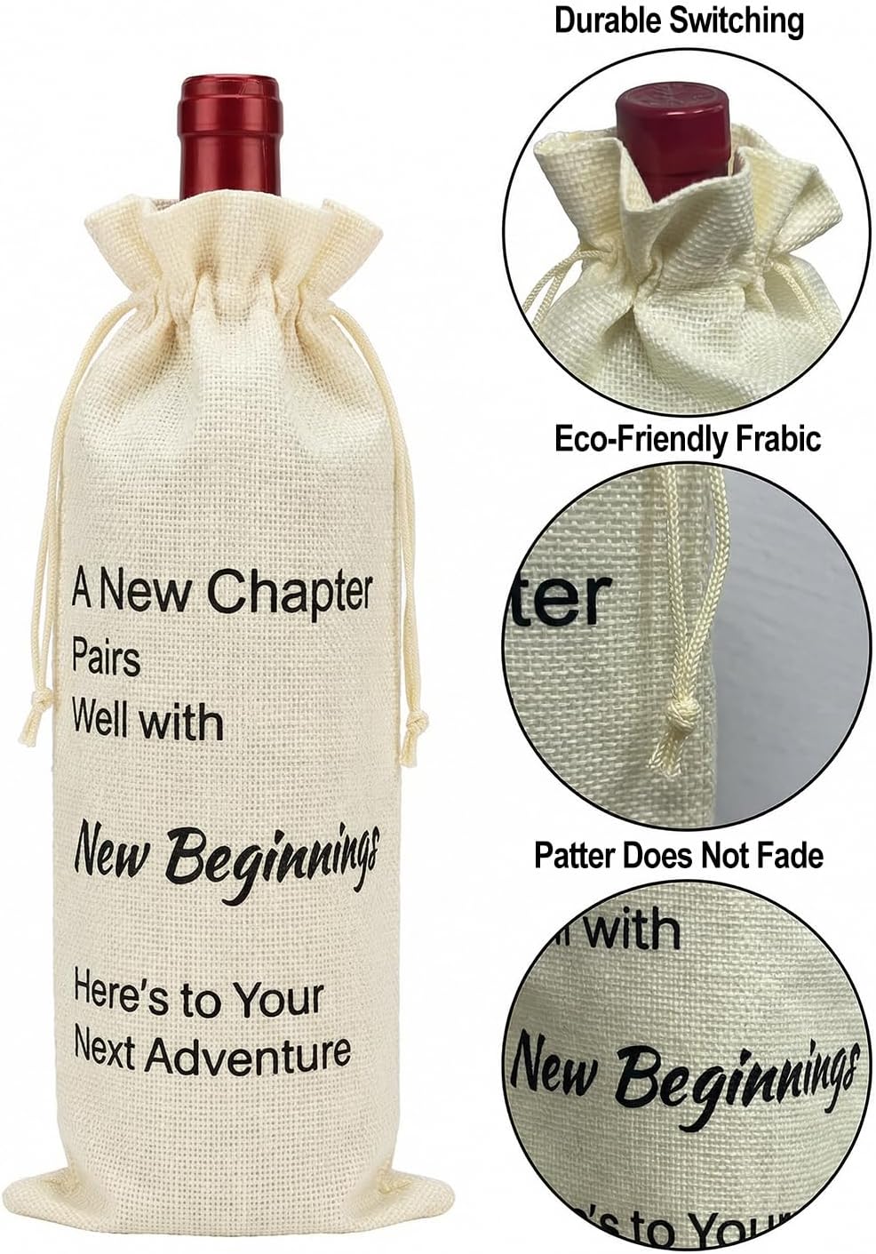 Bolsa de vino reutilizable temática aventura regalo motivacional