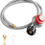 Regulador propano ajustable 4ft 0-5PSI con manguera 1/8pulg