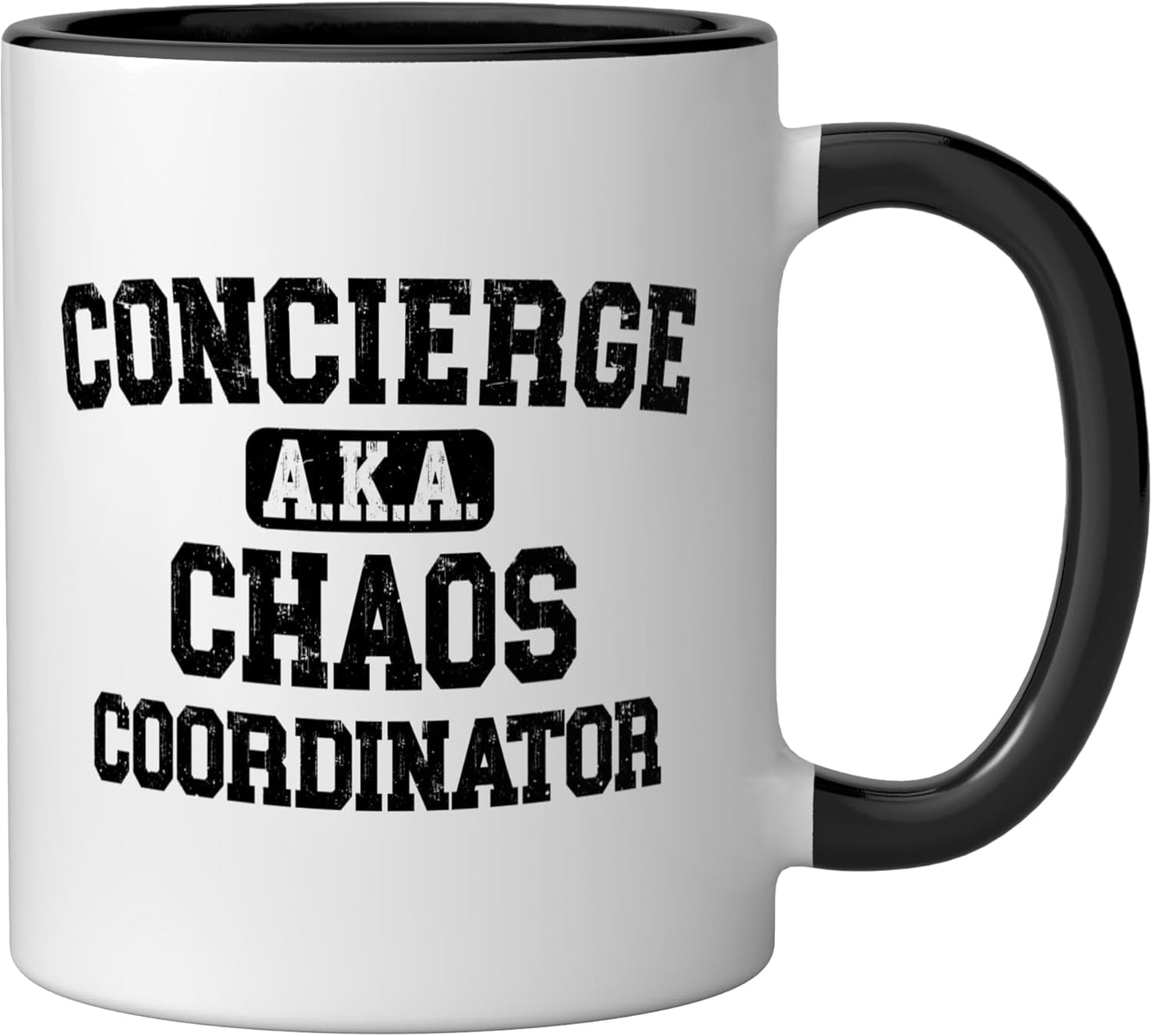 Taza Cerámica Concierge Negro/Blanco
