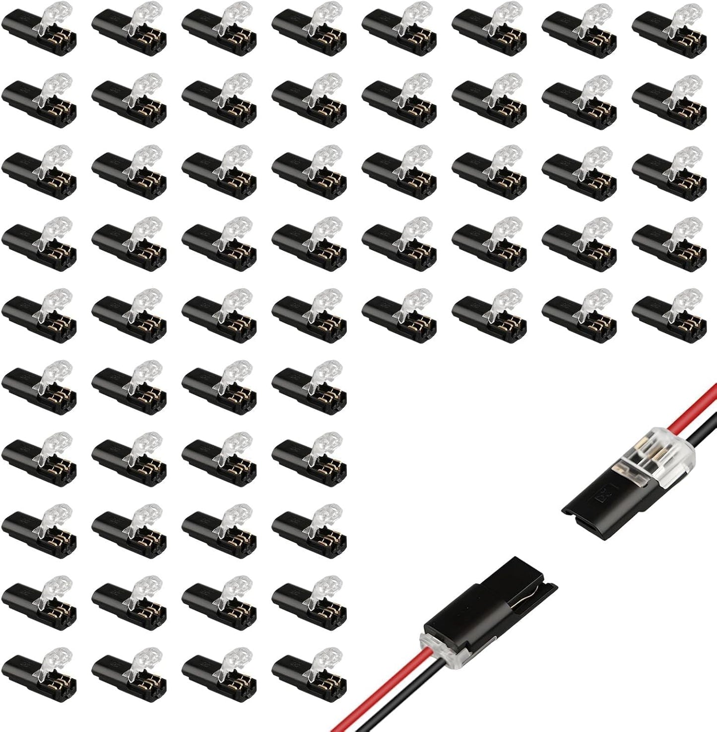 60 Conectores Cable Doble 18-22WG Para Luces LED Automóvil