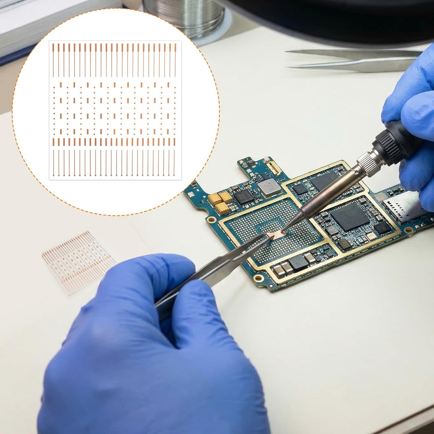 Kit reparación PCB 208 almohadillas soldadura sin rastro