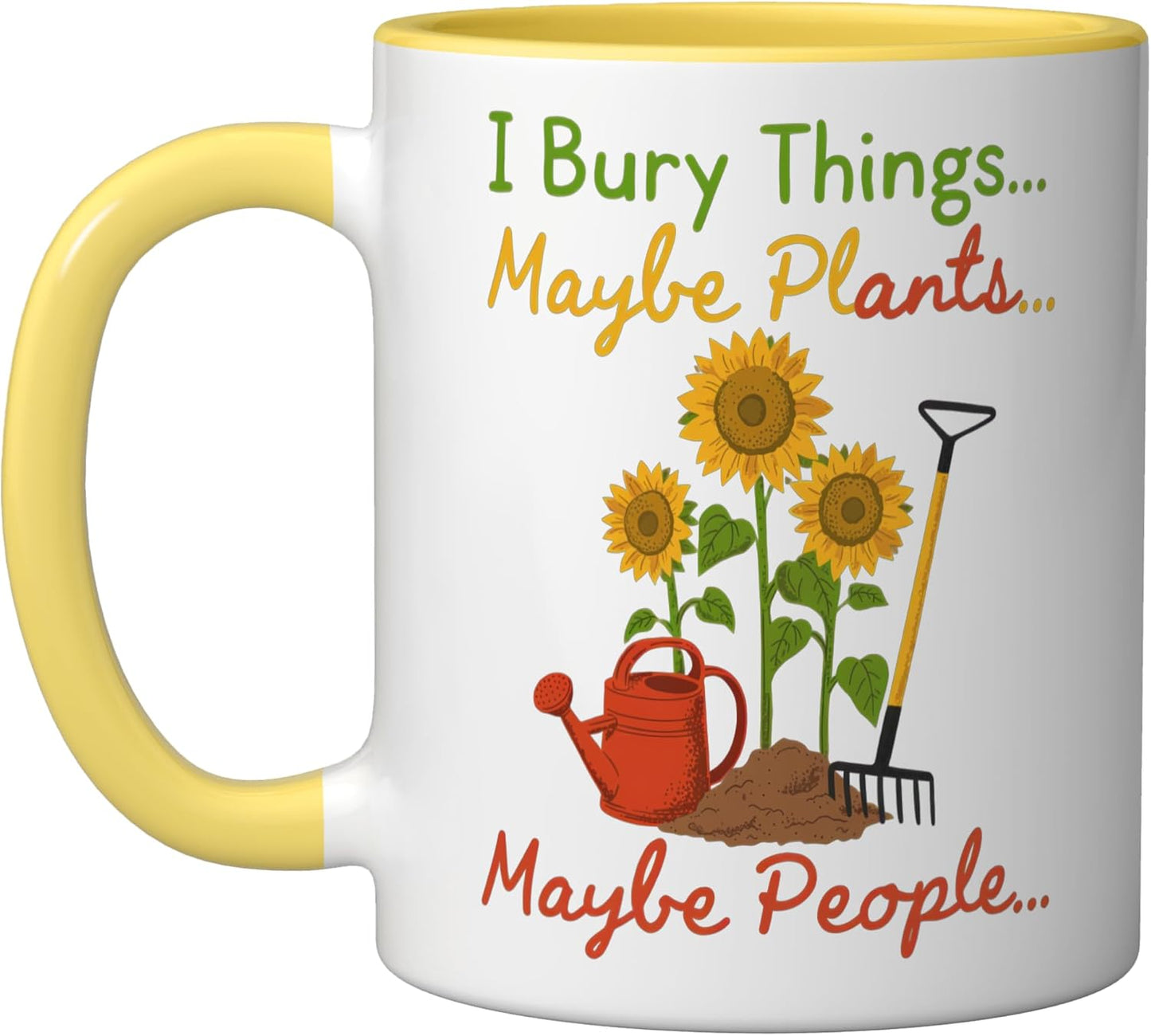 Taza Cerámica Girasoles Amarillo/Blanco