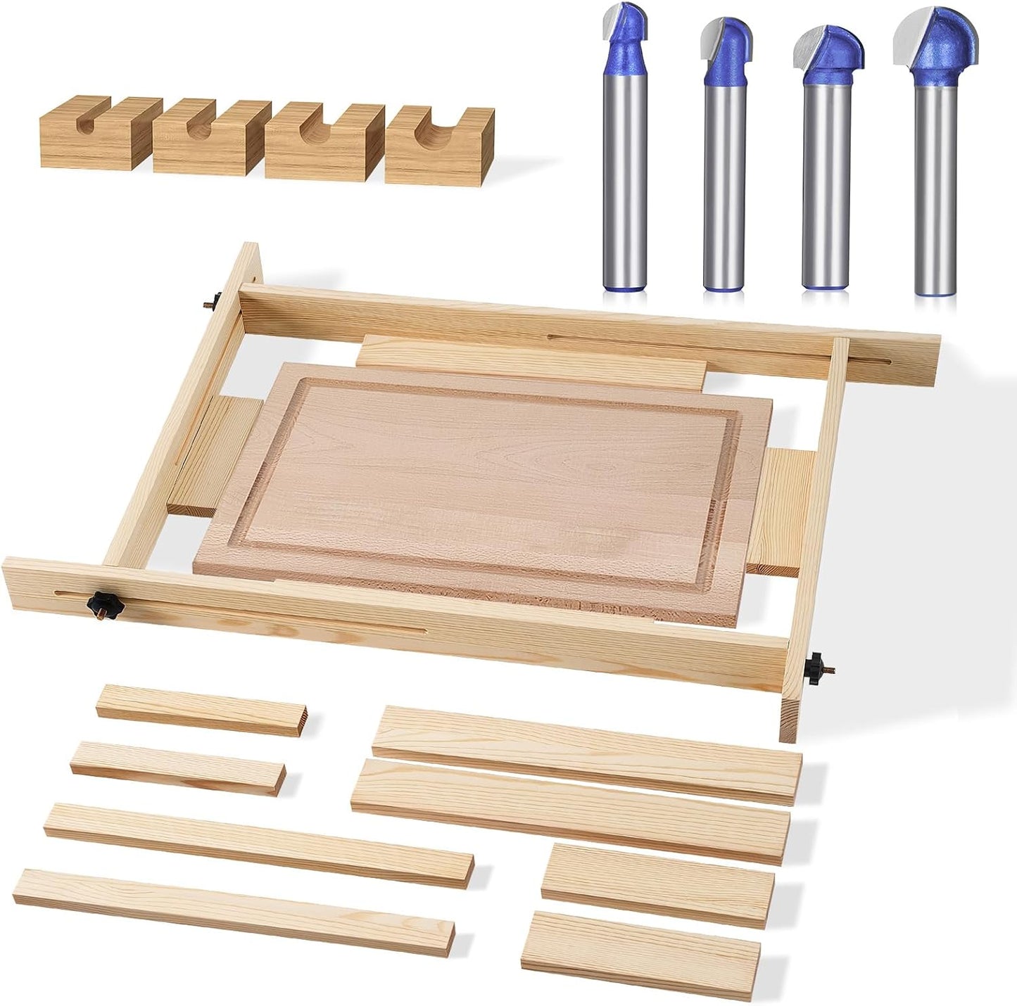 Plantilla ranura jugo 8 espaciadores 1/4pulg madera 22x29