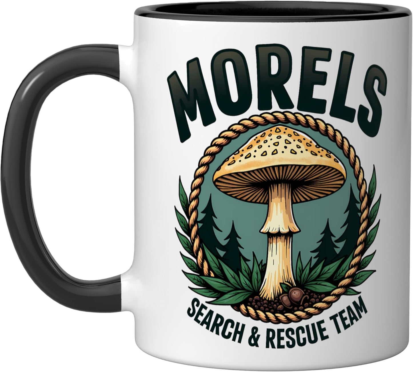 Taza cerámica para recolección de hongos morelos negro/blanco