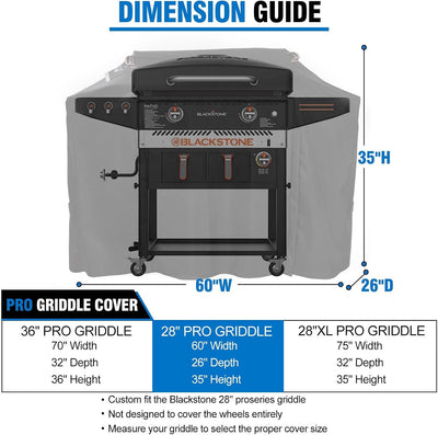 Cubierta parrilla Blackstone 28pulg ProSeries resistente UV