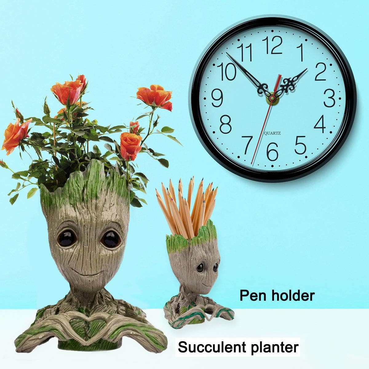 Maceta Groot para suculentas 6x4pulg escritorio jardín