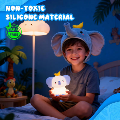 Luz Nocturna Silicona Caballo Táctil LED para Niños