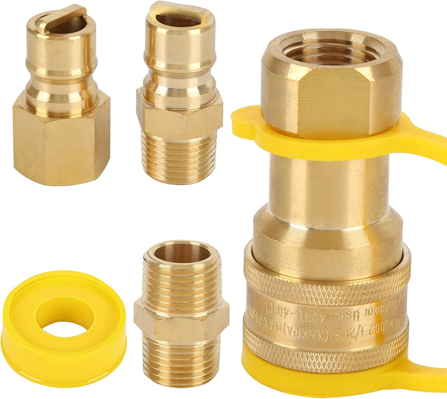 Kit conexiones gas natural 1/2pulg latón macizo antipolvo