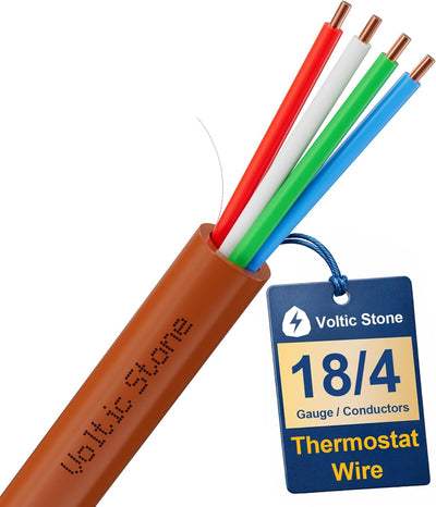 Cable HVAC termostato 18 AWG 4 conductores OFC cobre sólido