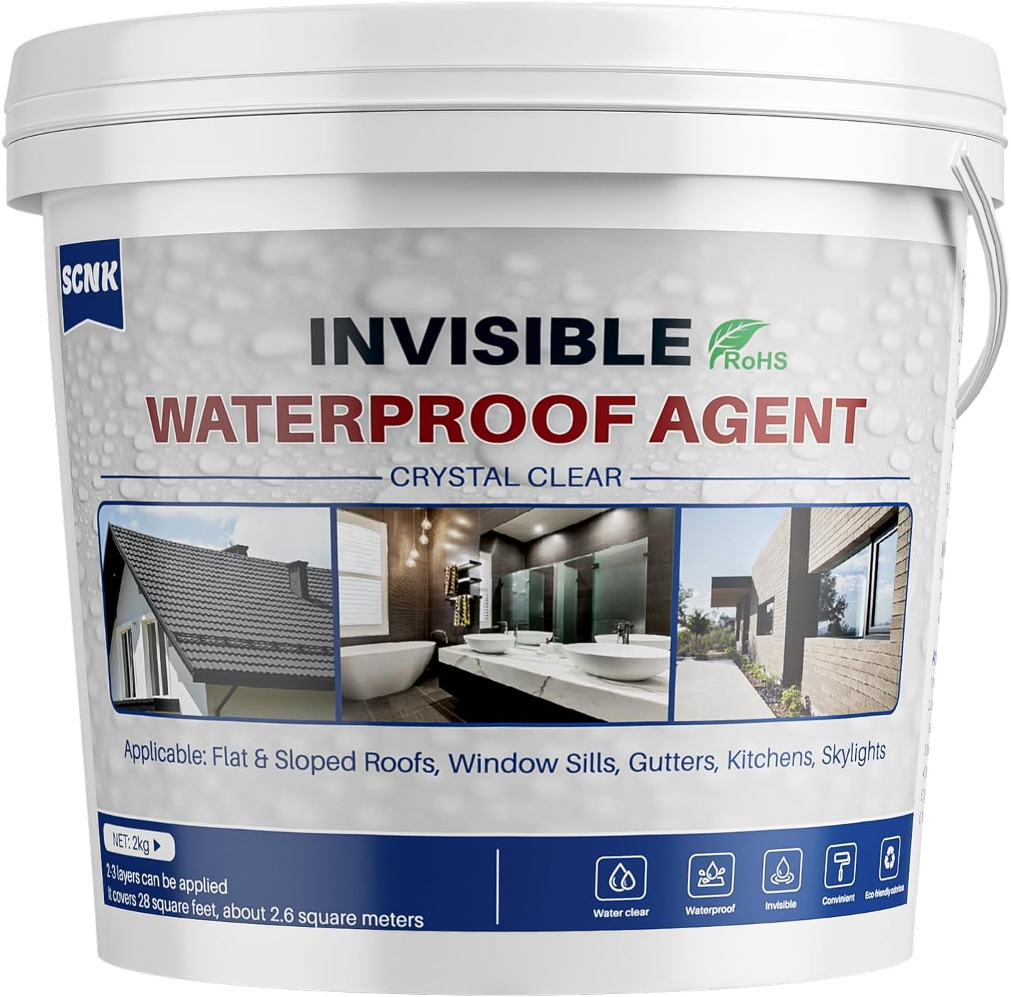 Sellador transparente 70.55oz para techo baño