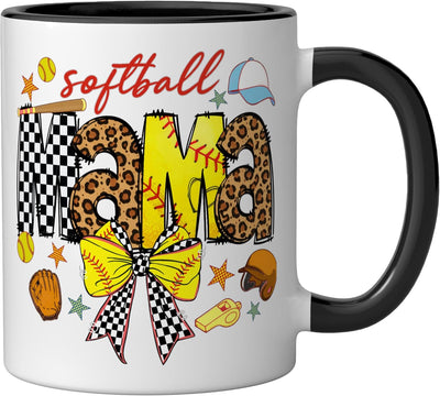 Taza Cerámica Estampado Leopardo para Mamá Negro/Blanco