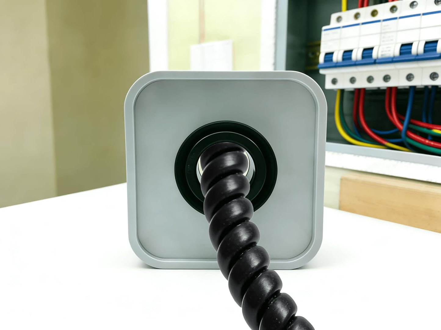 20 Bujes Aislantes Plástico Negro 1pulg para Cableado