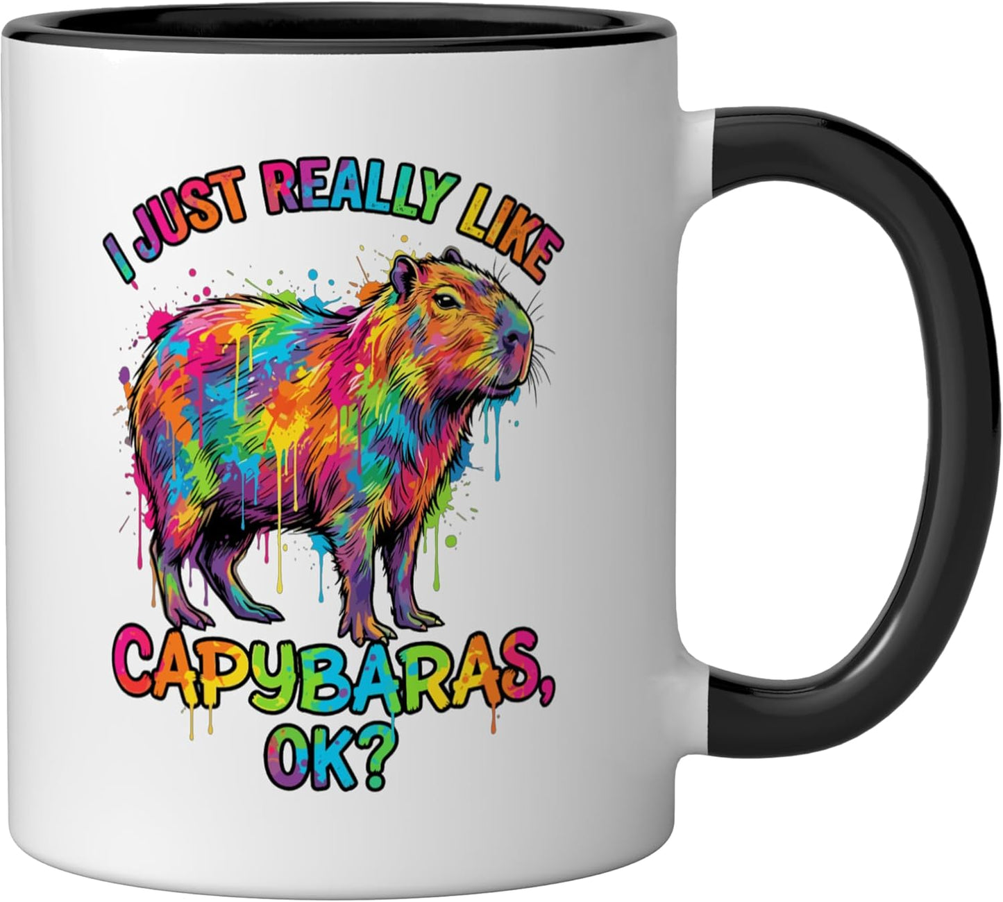 Taza Cerámica Capybara Negro/Blanco