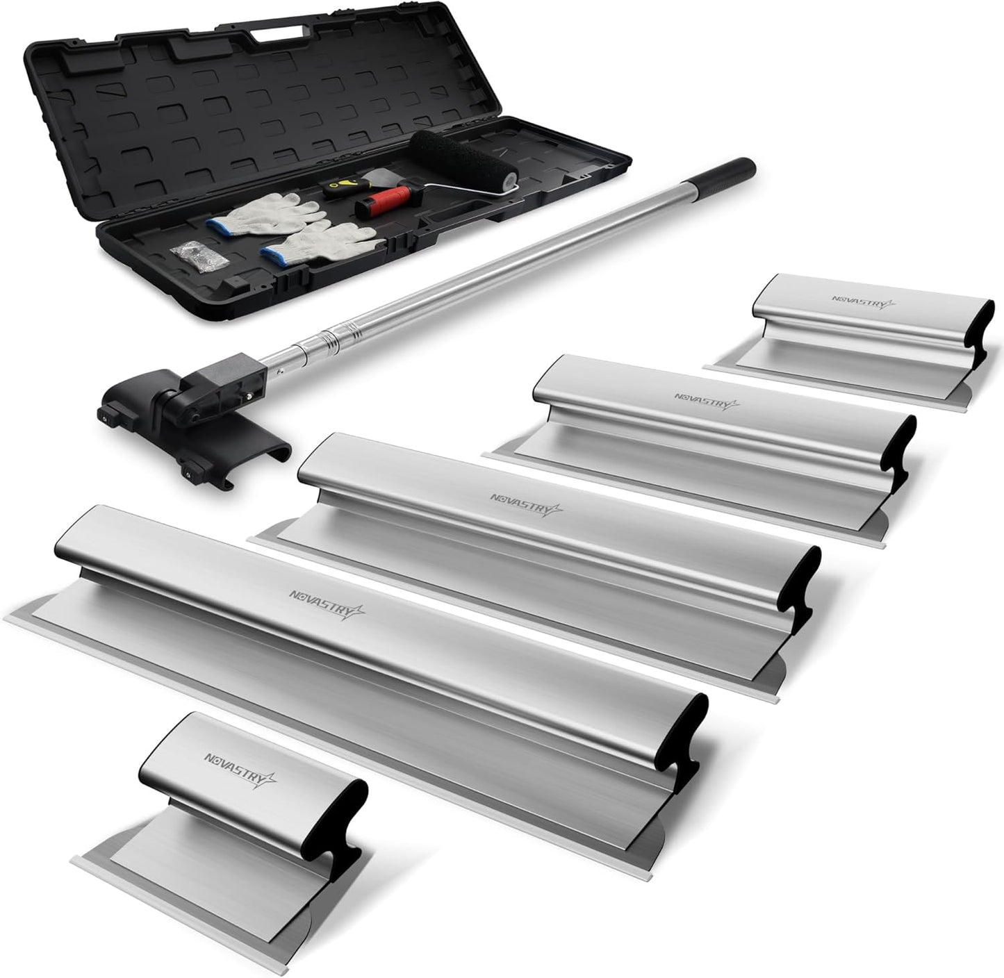 Kit cuchillas yeso 12-40pulg acero inox con poste