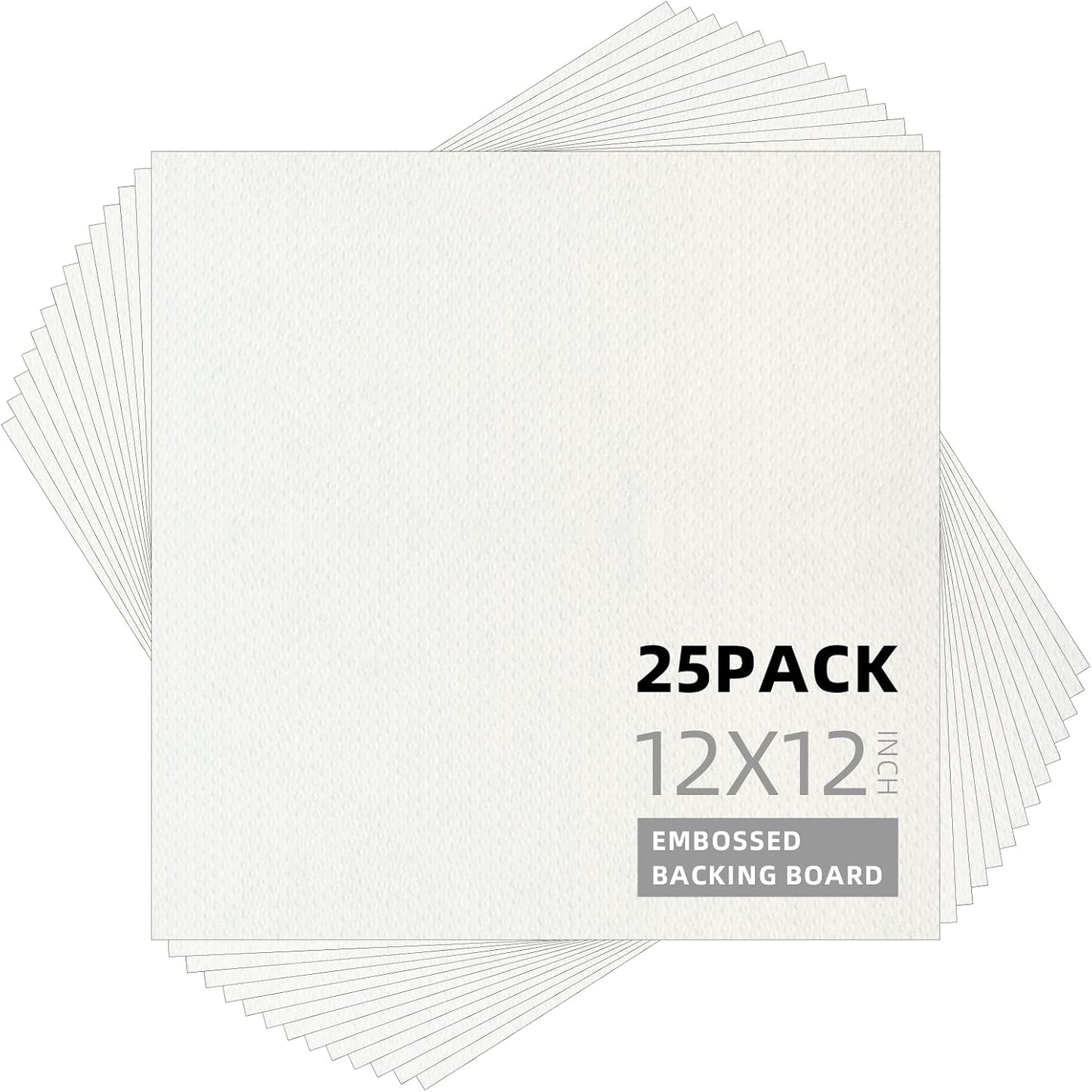 25 Tableros Respaldo 12x12pulg Blanco Sin Ácidos
