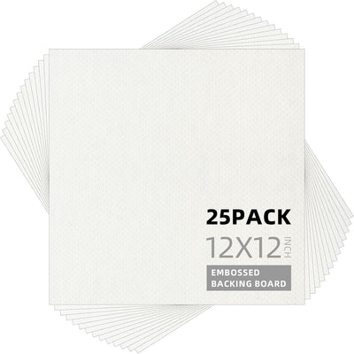 25 Tableros Respaldo 12x12pulg Blanco Sin Ácidos