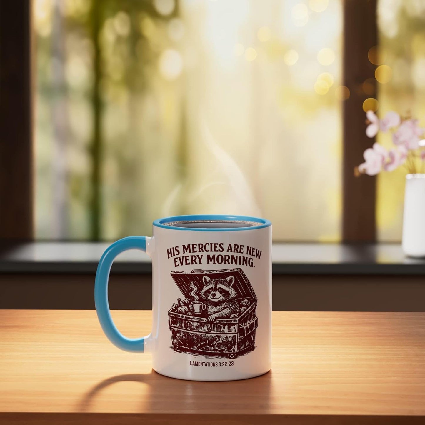 Taza Cerámica Ratoncito Cristiano Azul/Blanco