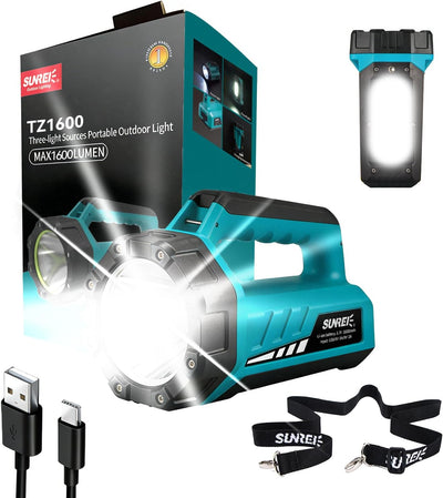 Linterna LED recargable 2000lm 8 modos IP67 banco 18000mAh