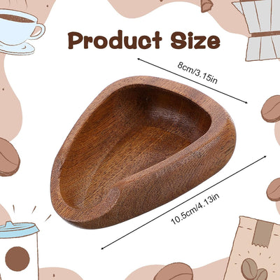 Taza dosificadora de granos de café de madera de nogal para espresso y té