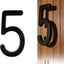 Números de casa flotantes 4.3 pulg set negro