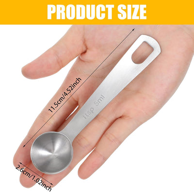 Set 3 cucharas medidoras acero inox 0.2oz cocina