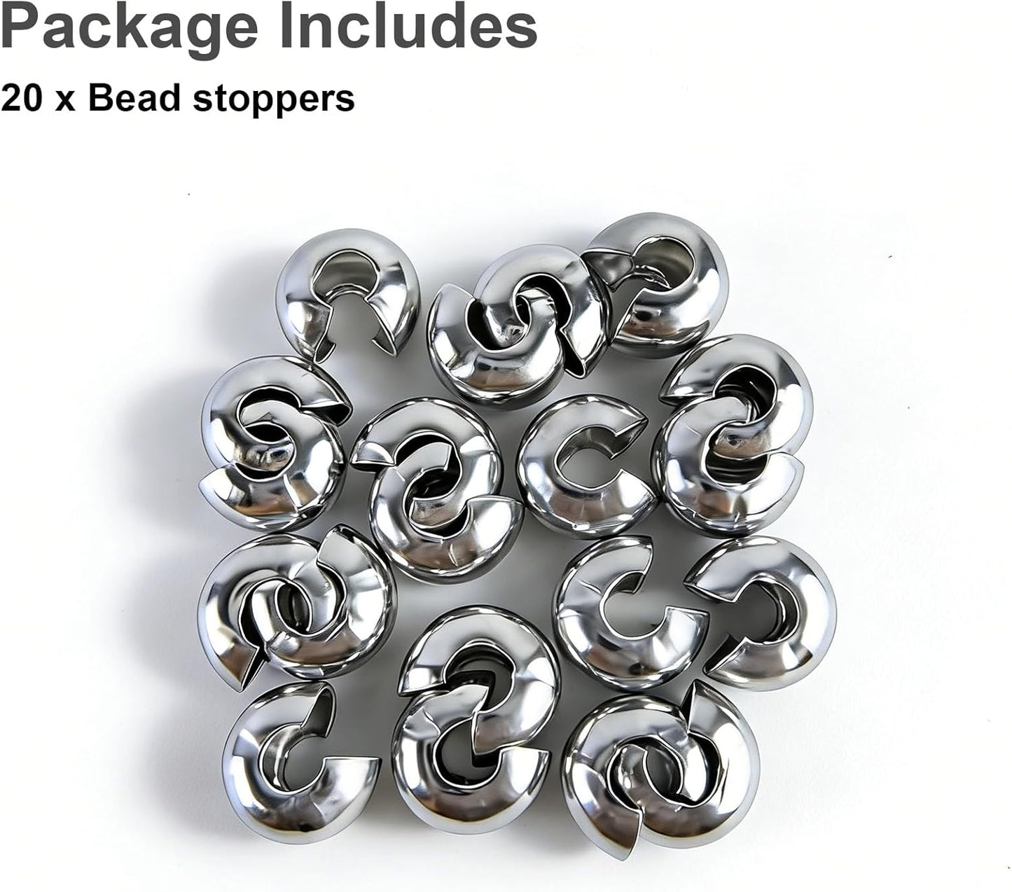 Tapones cadena bolas gran talla 0.394pulg paq 20