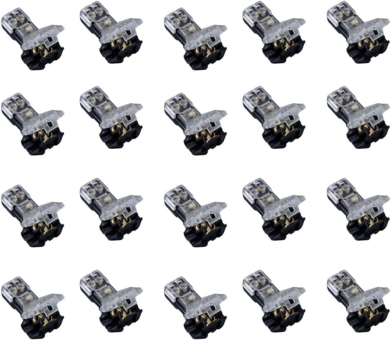 20 Conectores Doble Cable en T para Luces LED