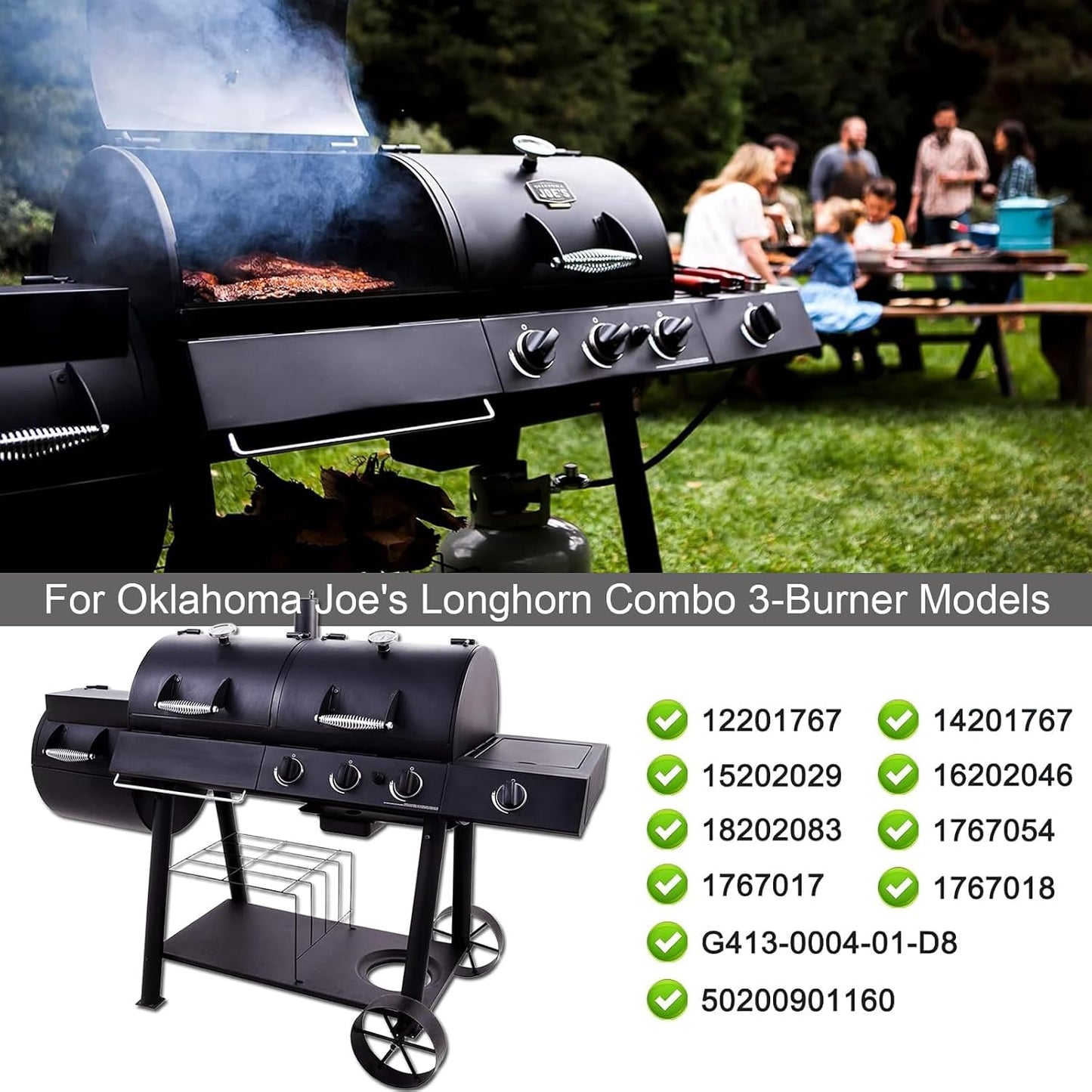 Repuesto parrilla 3 quemadores carbón/gas