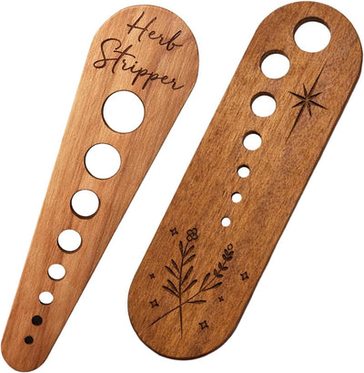 Juego separador de hojas de madera 2 piezas para hierbas y verduras