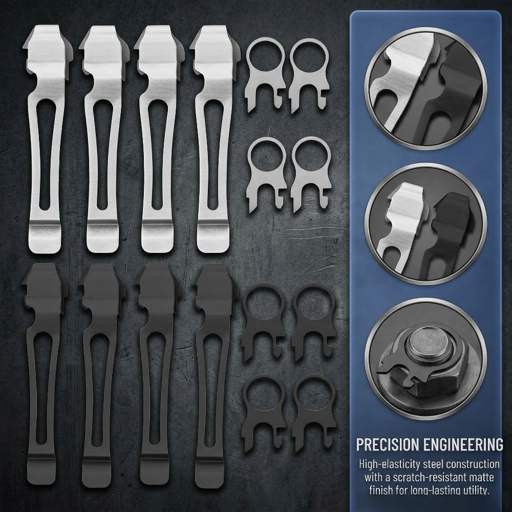 Set 4 clips bolsillo anillo cordón repuesto Leatherman Surge