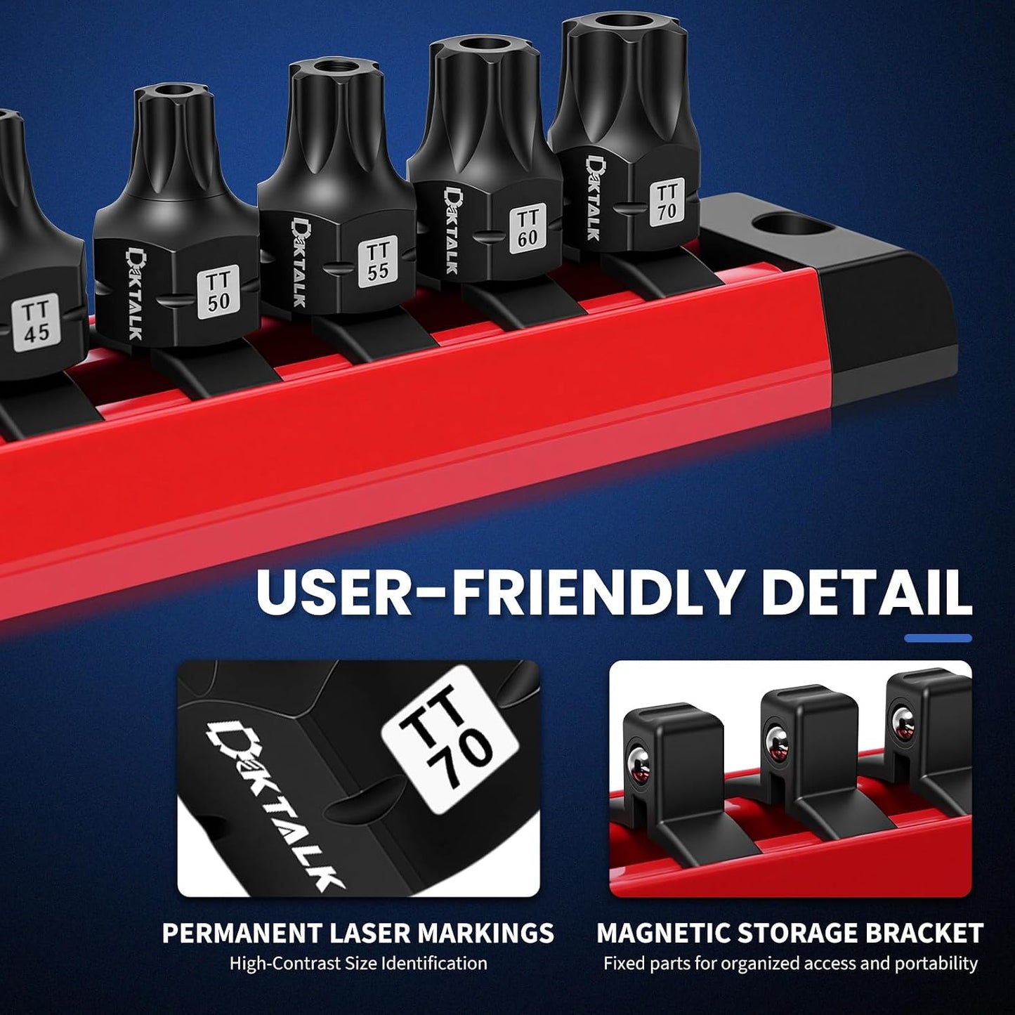 Set 13 Llaves Torx Impacto Acero S2 Antivuelco
