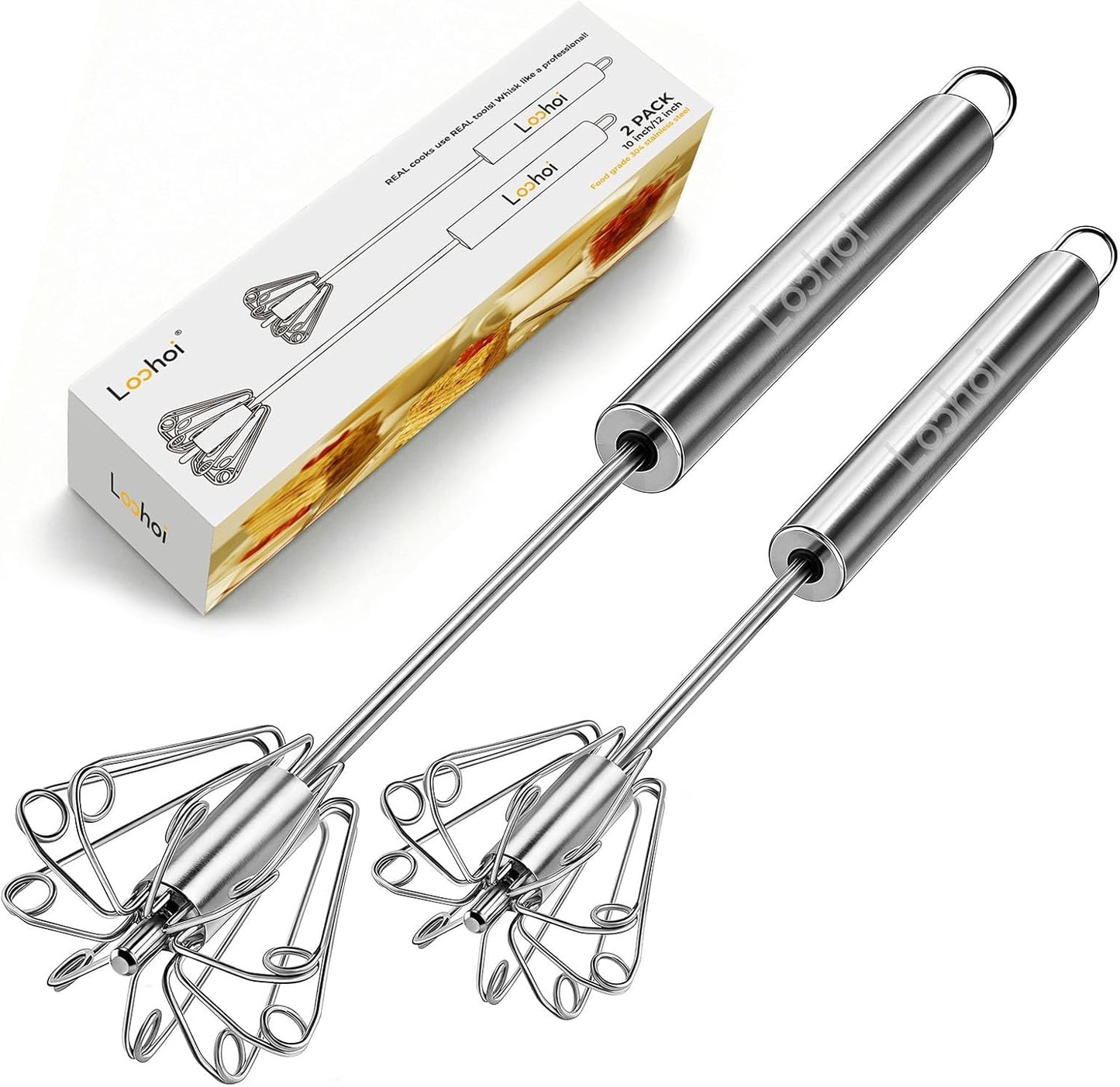 Batidor semiautomático de acero inoxidable Whizzy versátil para cocinar