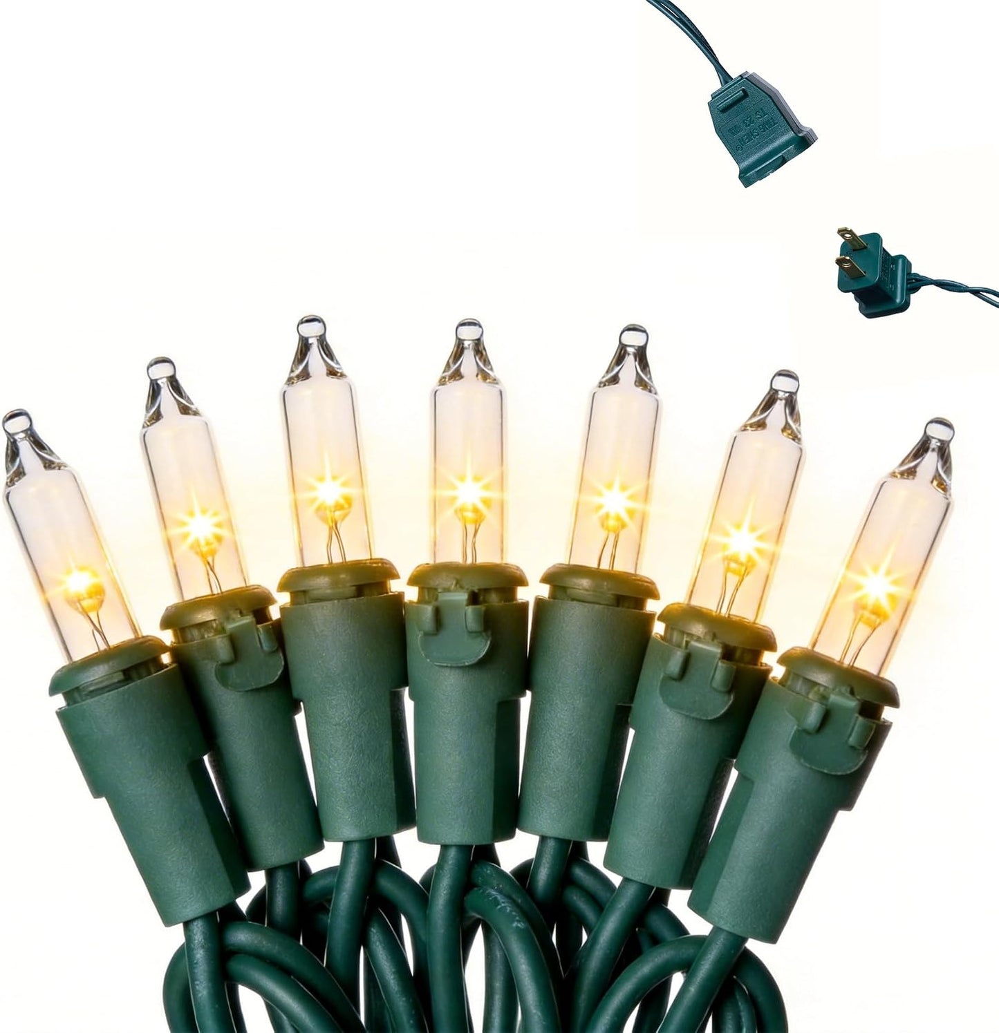 Luces navideñas 52ft 200 LED blanco cálido exterior