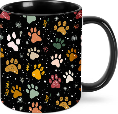 Taza de café con estampado de patas de 11 oz, regalo para mujer y hombre