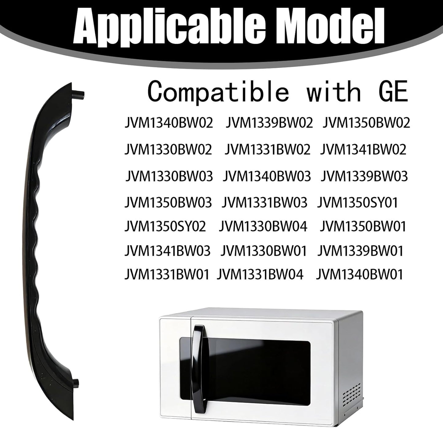 Kit repuesto manija puerta microondas GE XL comp JVM3160RFSS negro