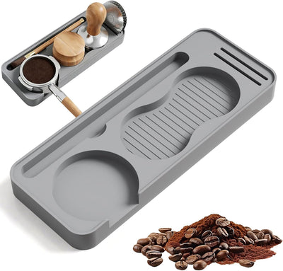 Tapete silicona portafiltro antideslizante 9.45x3.7pulg gris