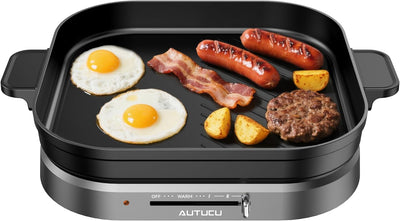 Parrilla plana antiadherente 2en1 cerámica 1200W 11.3pulg
