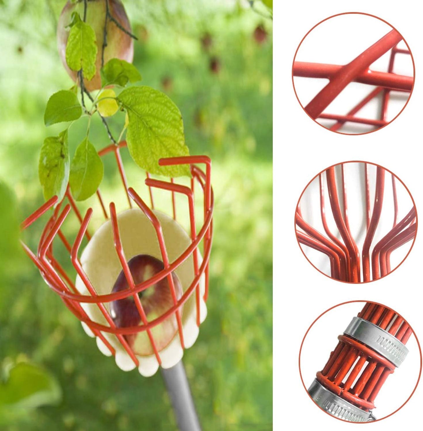 Recogedor frutas 5ft cesta mango ajustable fácil uso
