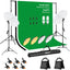 Soporte fondo 6.5x10ft kit iluminación estudio 45W paraguas