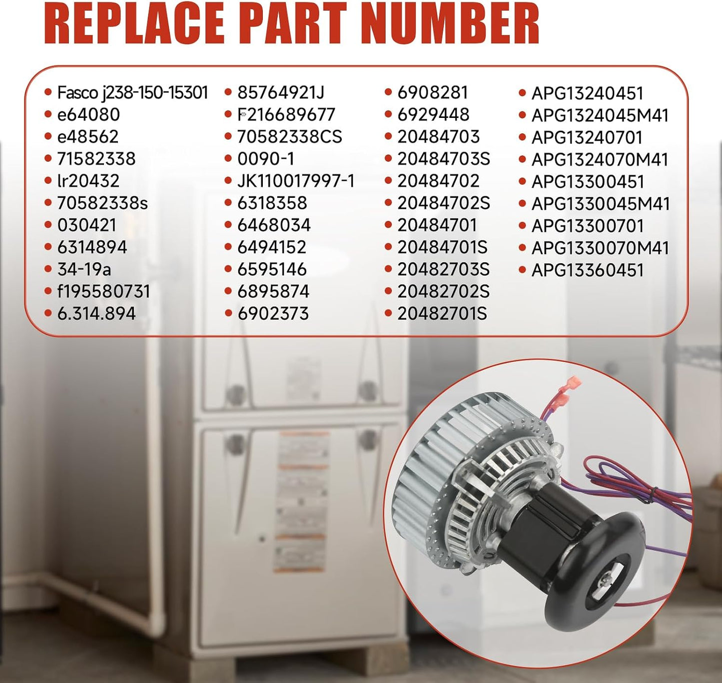 Motor soplador inductor horno comp Goodm