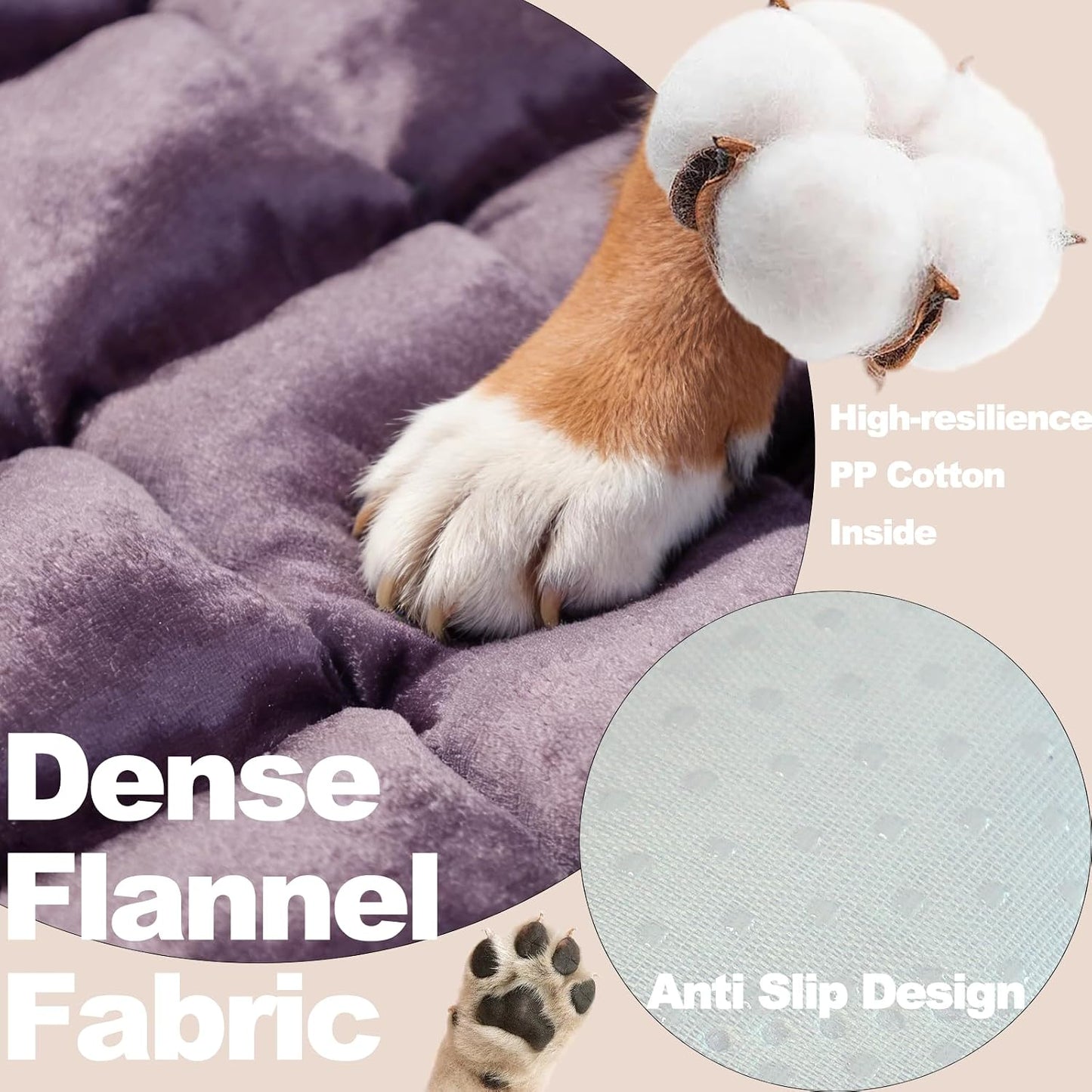 Funda asiento perro trasero franela morada antideslizante