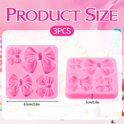 Moldes de chocolate con lazo de silicona para fondant y cupcakes