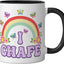 Taza de cerámica negra/blanca