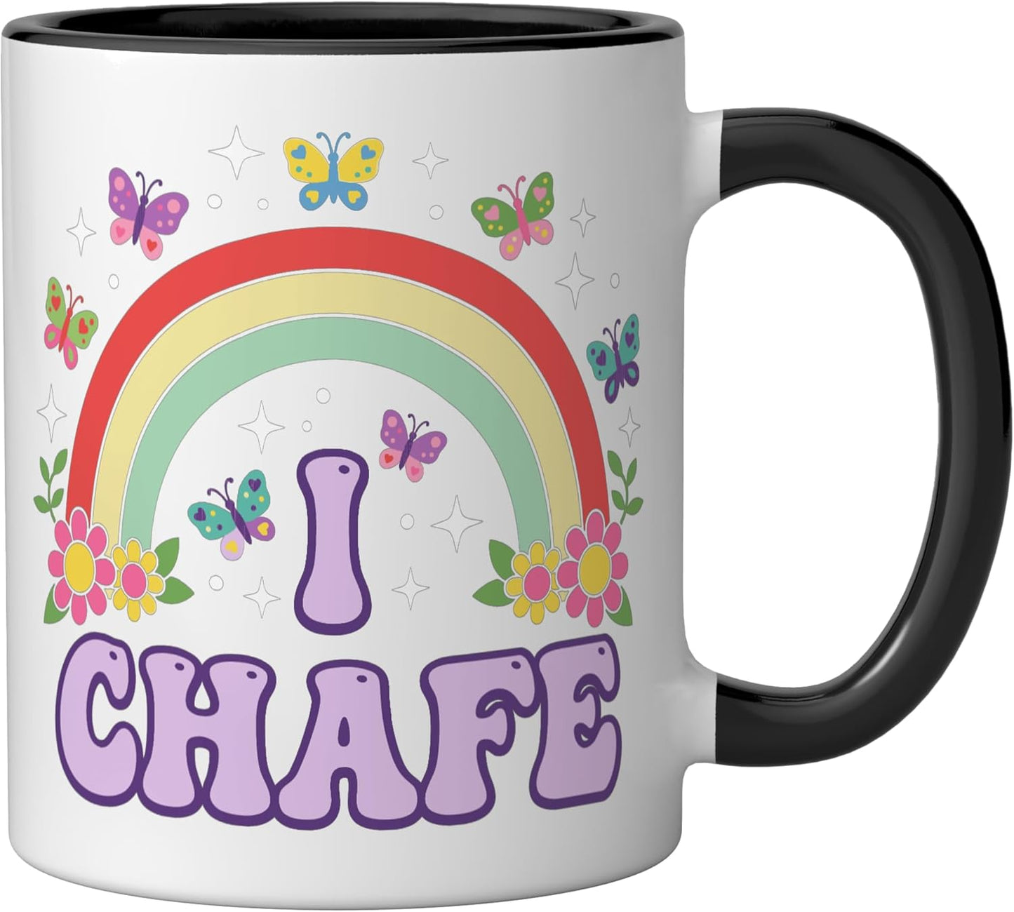 Taza de cerámica negra/blanca